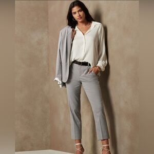Banana Republic Avery Pants Tie Belt Great Heather *NEW*